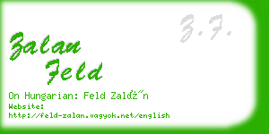 zalan feld business card